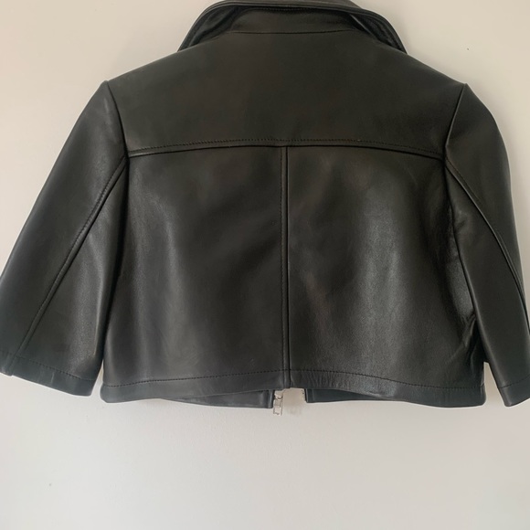 Maje (Paris) cropped leather jacket - Picture 3 of 5